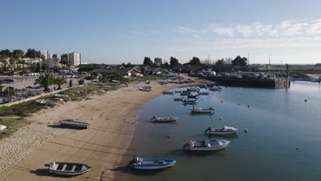 alvor beachfront and boats, algarve, portugal serene view