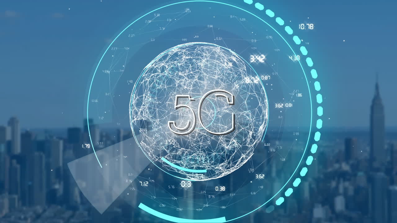 5g visualizzato su un globo rotante