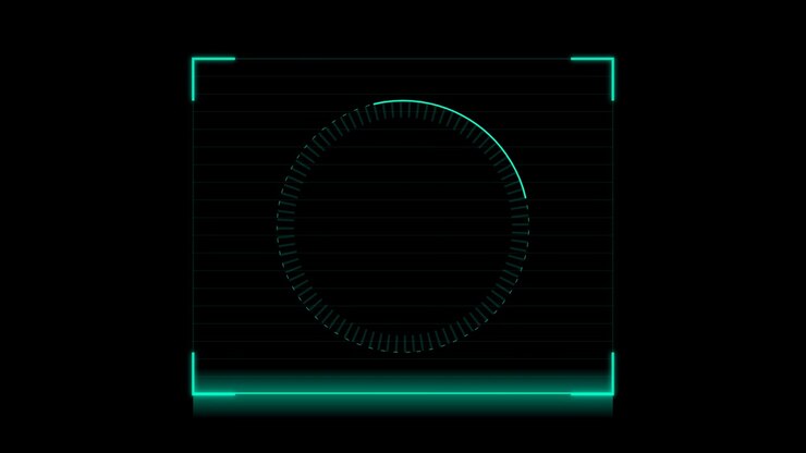 Futuristic Digital HUD Interface Scanning Animation