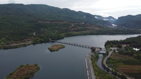 epic shot of haliacmon river in northern greece