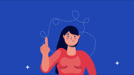 젊은 여성은 애니메이션이 없다고 말합니다.