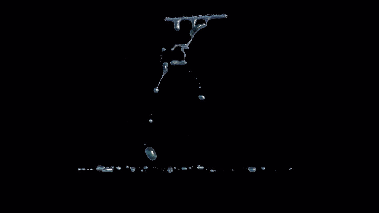 Dripping water stream on transparent background