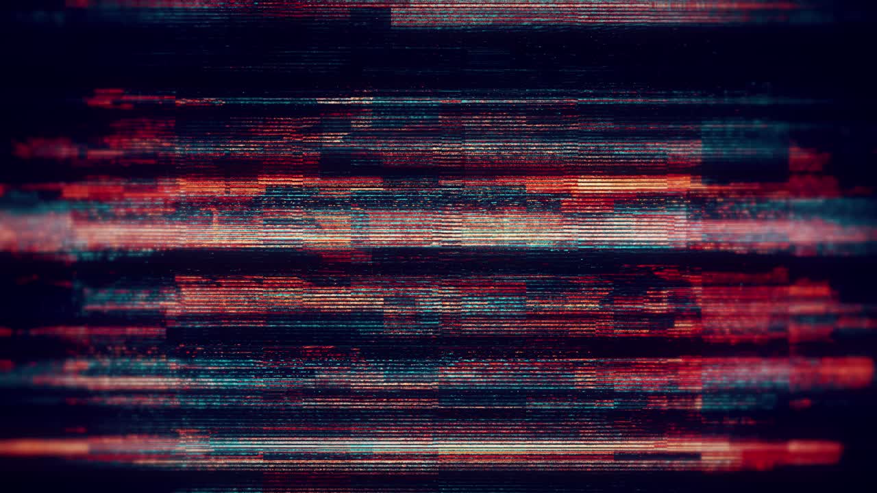 Abstract Digital Glitch Background with Flickering Static and Color Noise