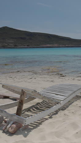 simos beach in elafonissos island greece in vertical