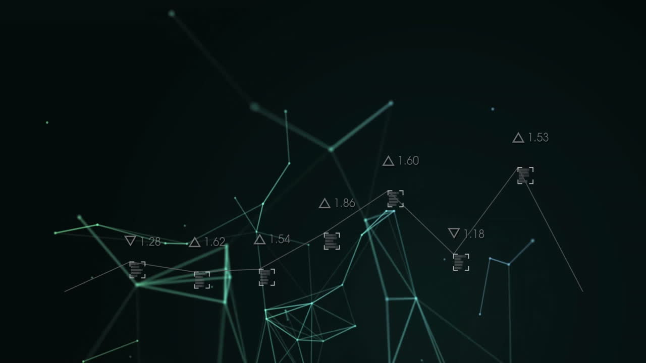 Animation of network of connections over data processing