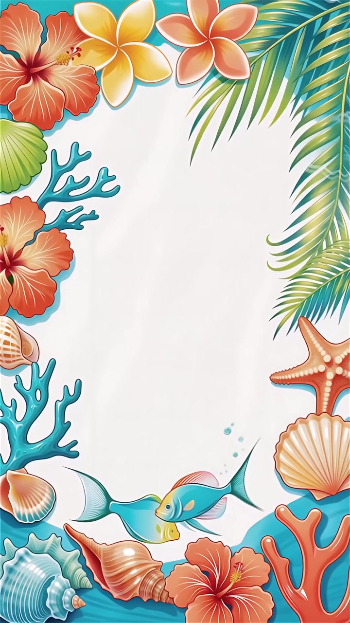 Tropical Summer Background Animation 4K
