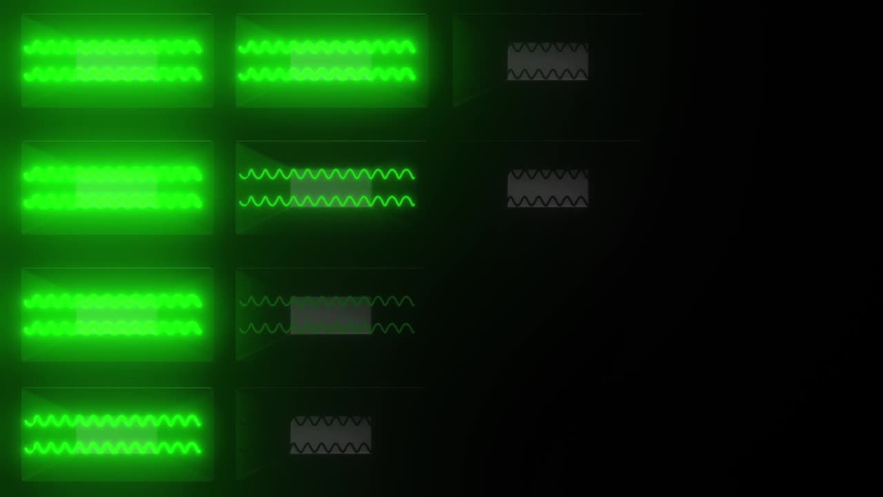 Abstract Neon Panel Display