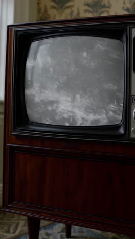 vintage zenith television set in a classic room