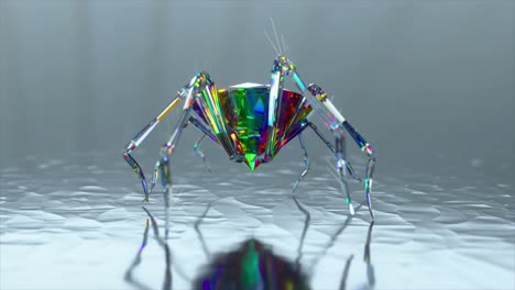 el robot araña de cristal