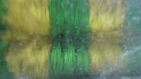 First-person-perspective-of-automatic-wash-view-from-inside-car