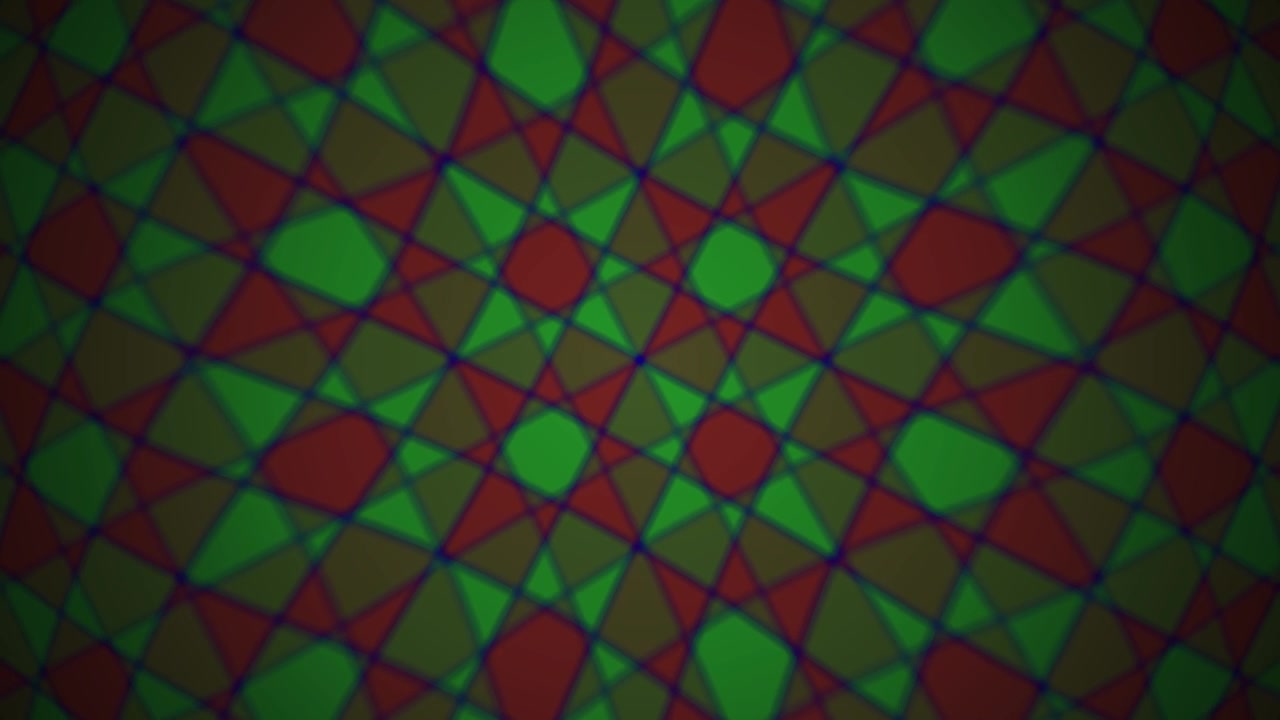Motivo geometrico astratto dinamico di quadrati rossi e verdi che si trasformano