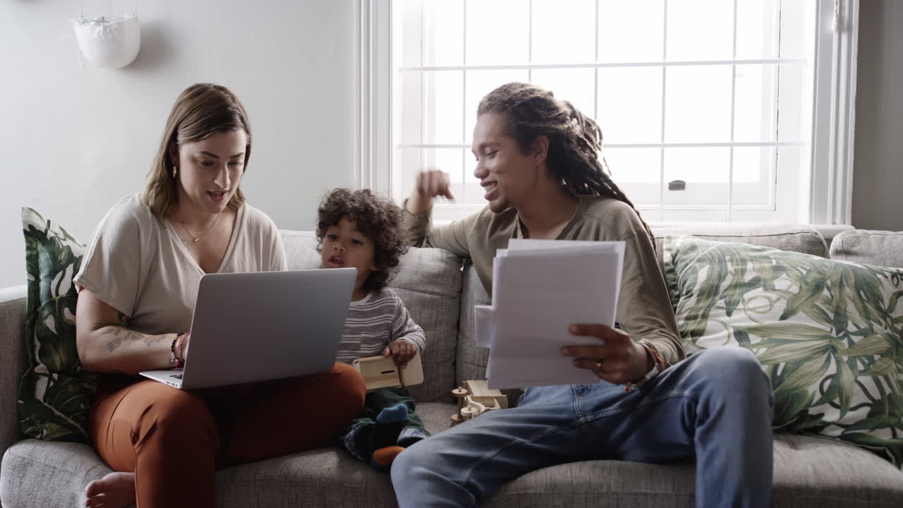 Family Working and Playing at Home