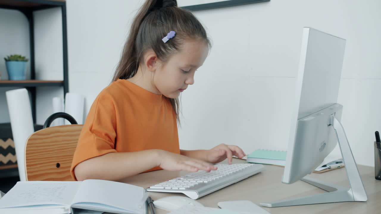 Child Studying and Using Technology