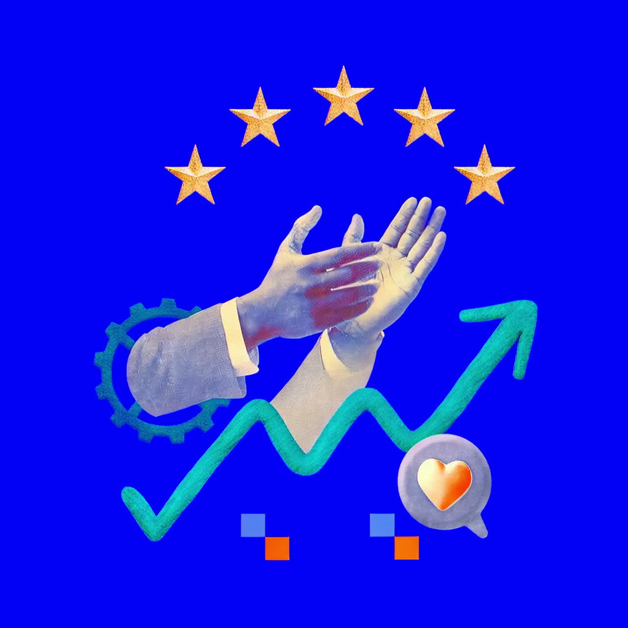 Success, applause, growth, achievement, recognition animation isolated asset, transparent 4K video