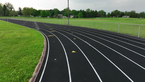 running on track