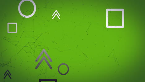 animation of white shapes moving over network of connections