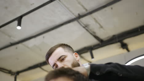 barber giving a haircut