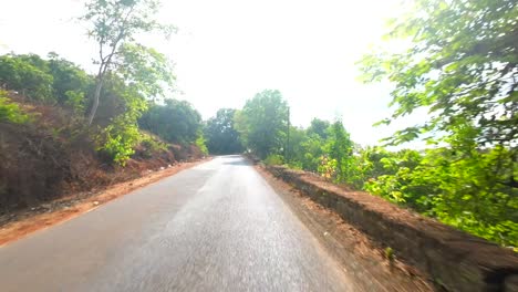 bike ride in village road malavan