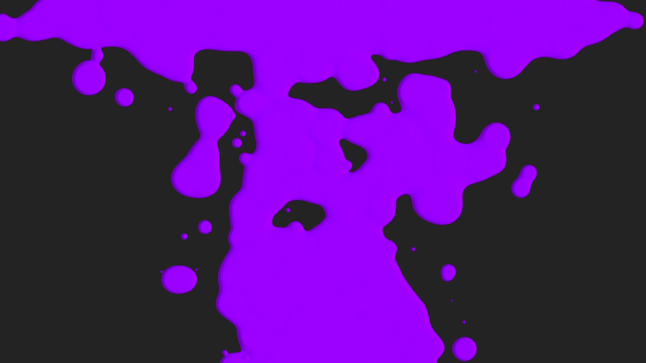 Liquido viola astratto e macchie di schizzi