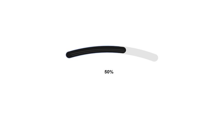 Curved Progress Bar Loading Animation with Percentage Counter