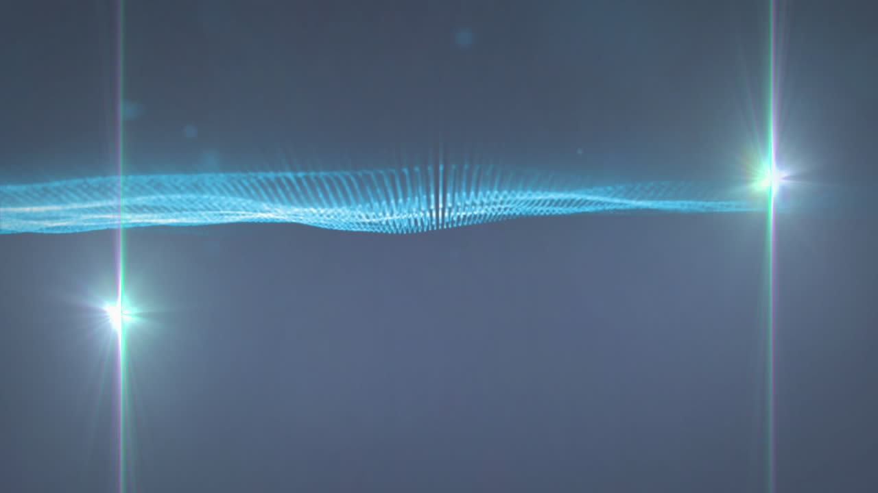 애니메이션 수직 반 ⁇ 이는 선과 검은 바탕에 움직이는 방황하는 별