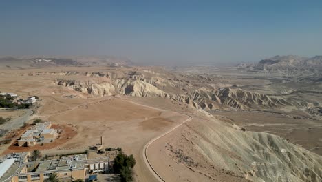 4k high resolution drone video of ben-gurion’s, tomb national park, midreshet ben-gurion, midreshet sde boker bengurion, grave site- southern israel