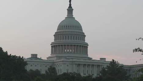 a fast zoom into the capitol building in washington dc