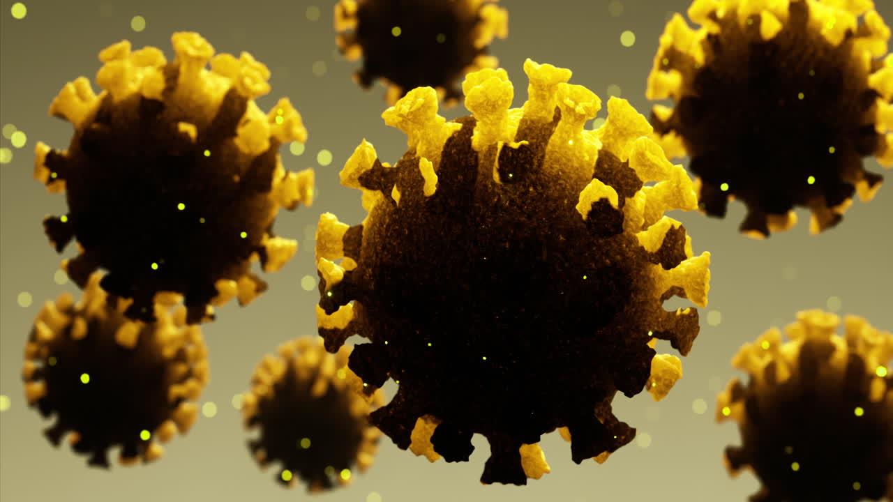 Dettagli intricati di un virus che ne mostrano la struttura e le caratteristiche uniche