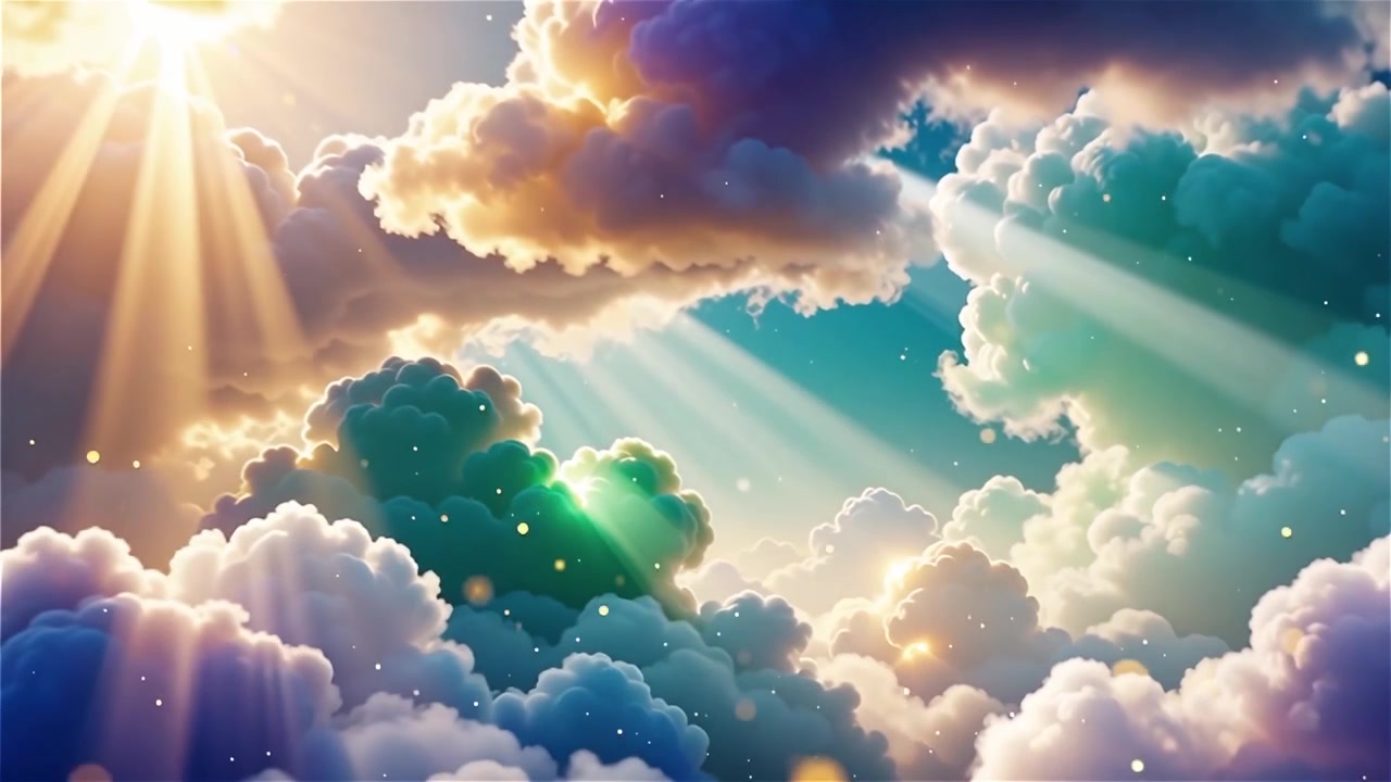 Christian Heavenly Light Worship Background
