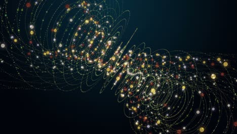 animación futurista con objeto de rayas de partículas en cámara lenta, 4096x2304 bucle 4k