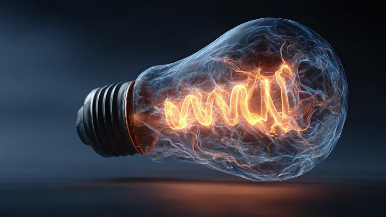 An Electric Journey: A Mesmerizing Glimpse into the Radiant Energy and Intricate Design of a Glowing Light Bulb Captured in Beautiful Detail