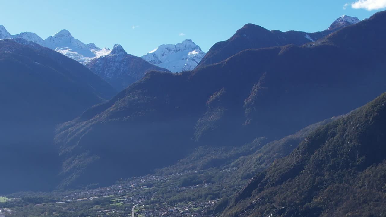 Stunning aerial view of the Italian Alps showcasing majestic peaks
