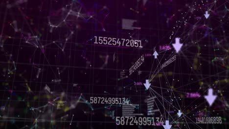 Animation of network of connections on black background
