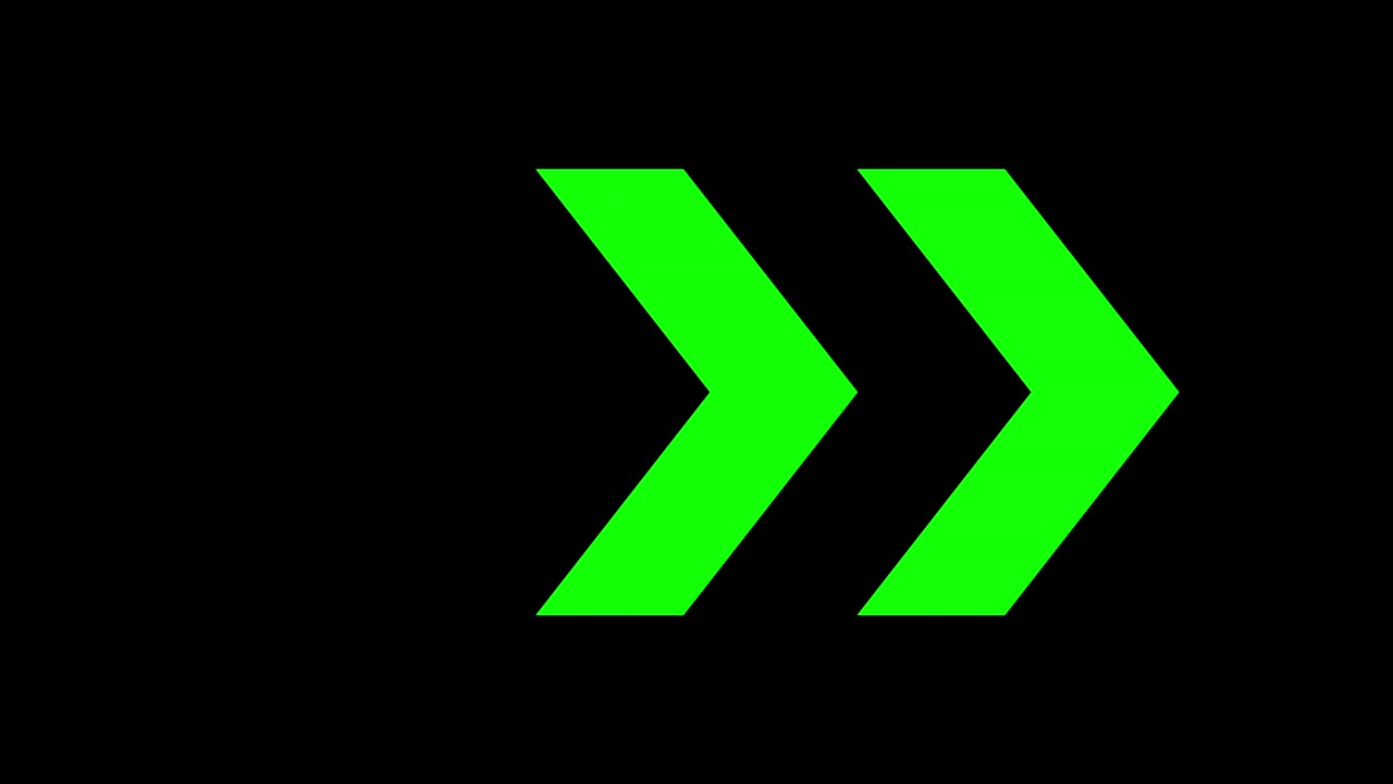 Animated arrow pointer, flashing forward and backwards