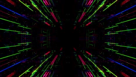 ciberespacio ciencia y tecnología de fondo. 3d render 4k bucle.