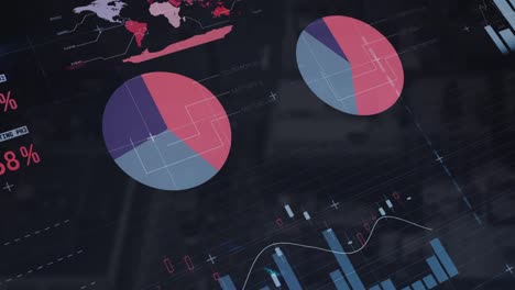 animation of data processing over landscape