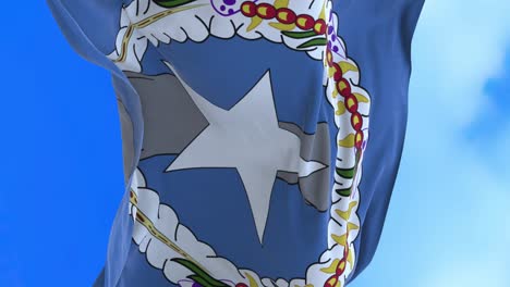 bucle sin costuras de la bandera de las islas marianas del norte.