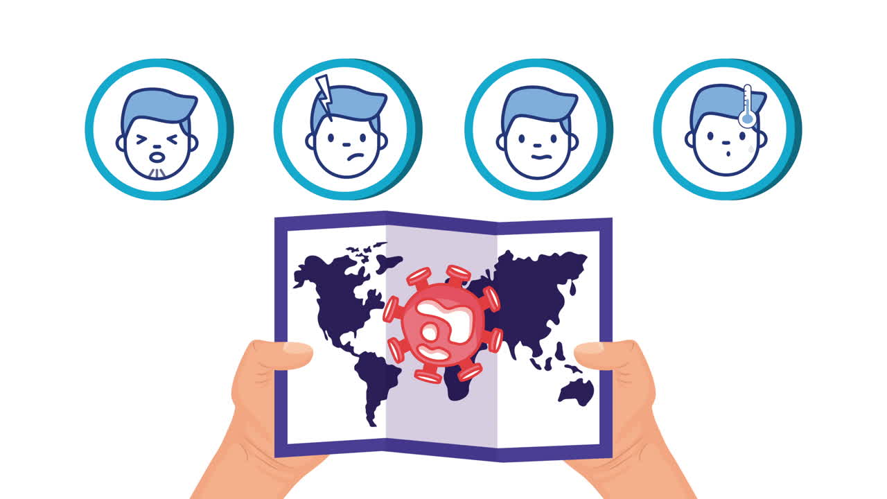 세계 보건 의식: 증상과 세계 지도