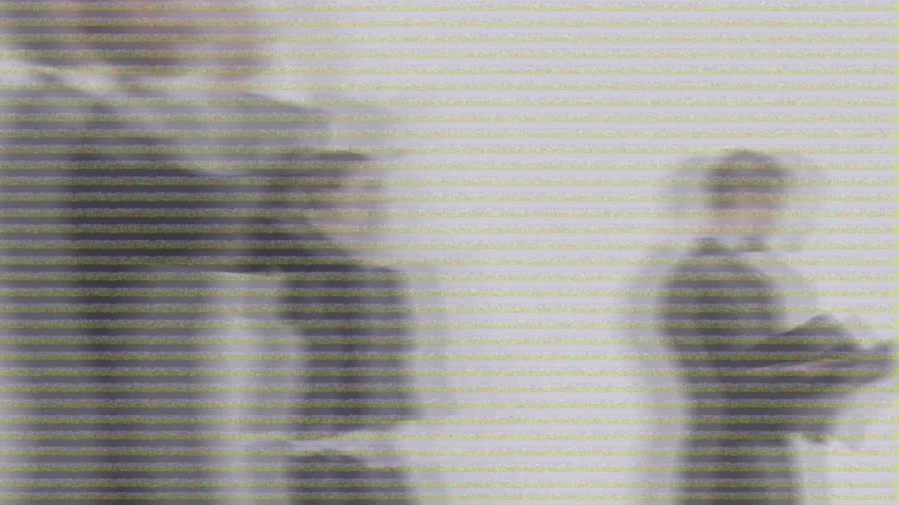 바쁜 통근자와 수평선