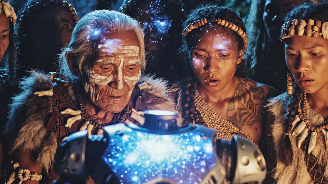 Indigenous Tribe Encountering Advanced Technology