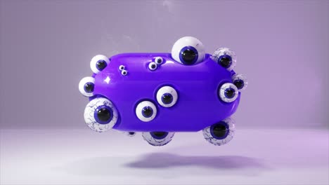 purple blob with eyes 3d model