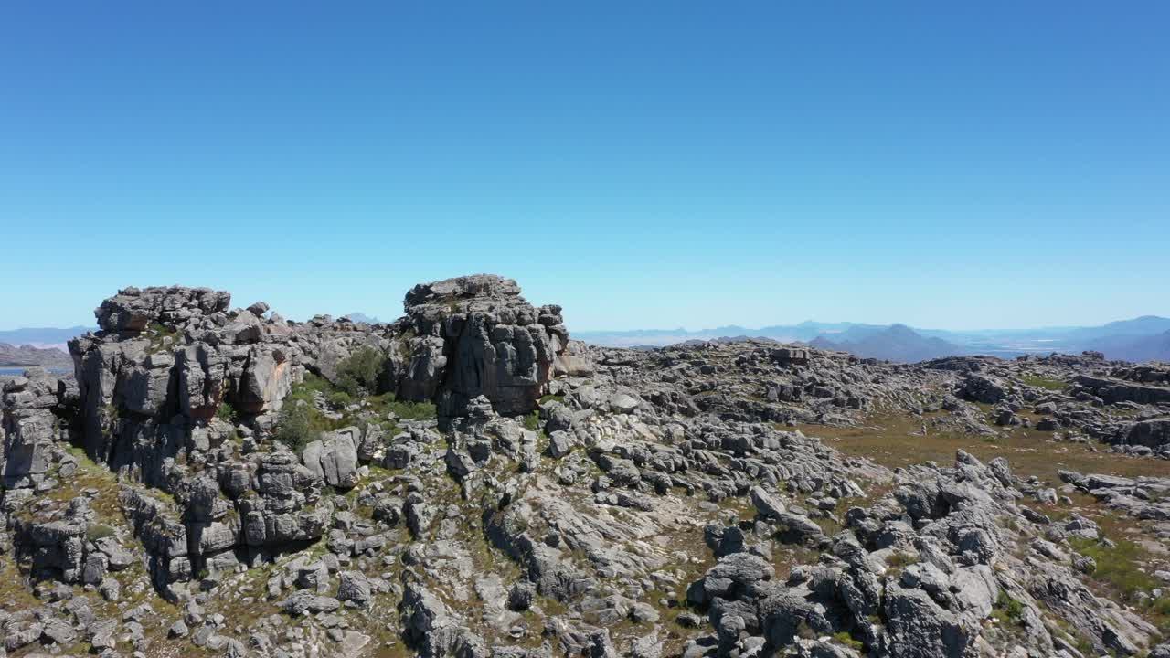 남아프리카 공화국 서부 케이프에 있는 시더버그 산맥의 공중 촬영
