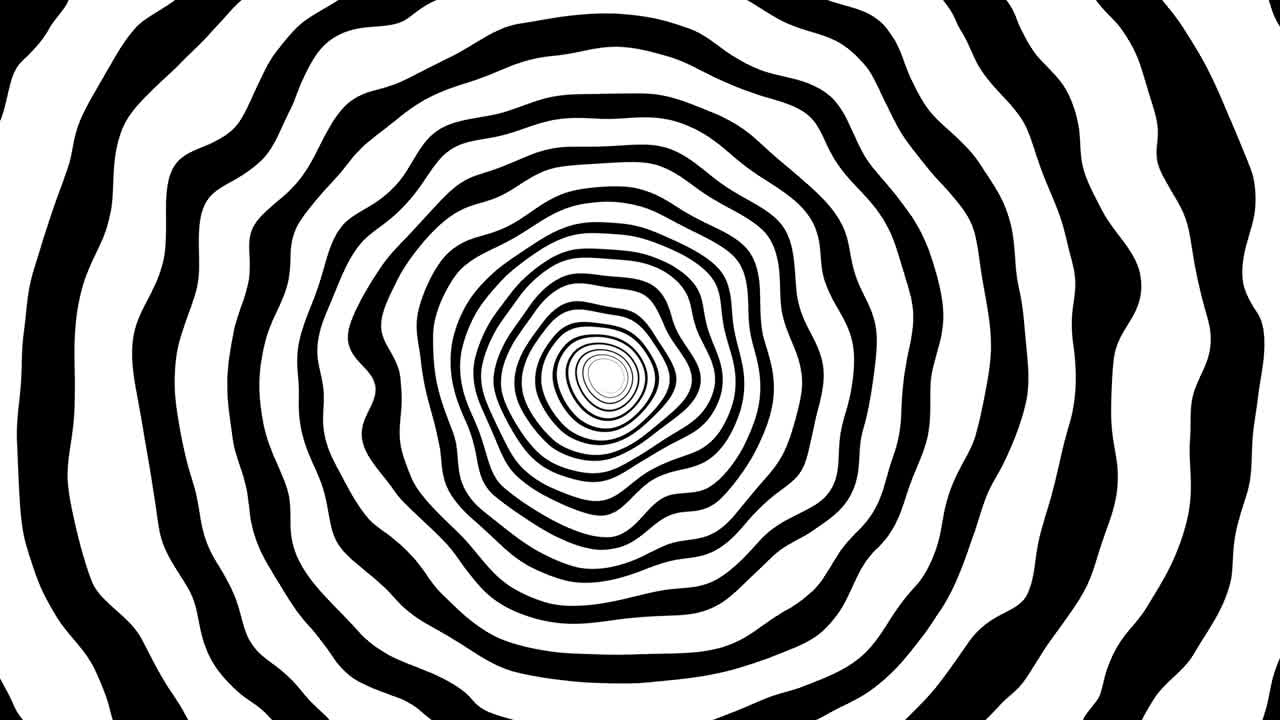 мультфильмы абстрактные спиральные туннельные анимации. ручной стиль.