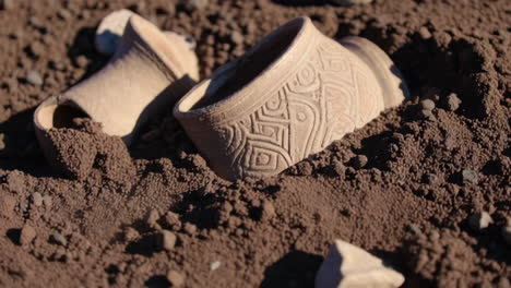 ancient pottery fragments unearthed
