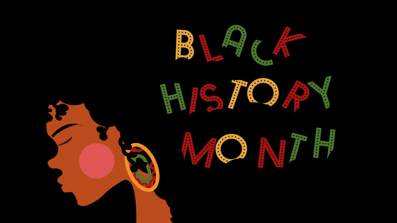 블랙 히스토리 달 일러스트레이션