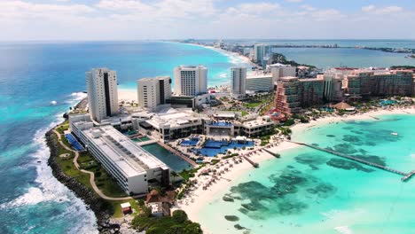 caribbean white unspoiled sandy beach aerial drone view