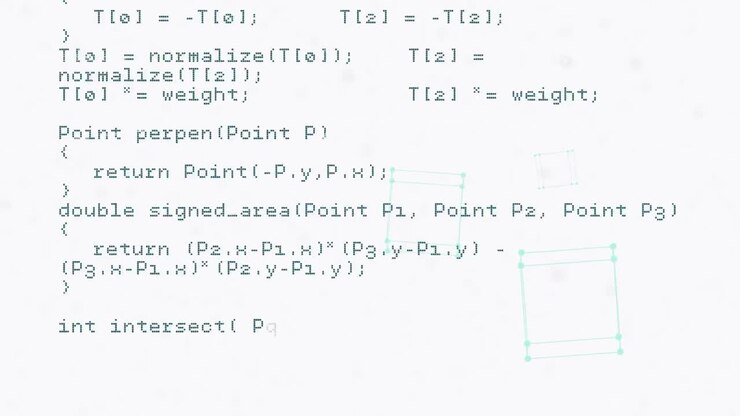 Animation of computer code processing on white background