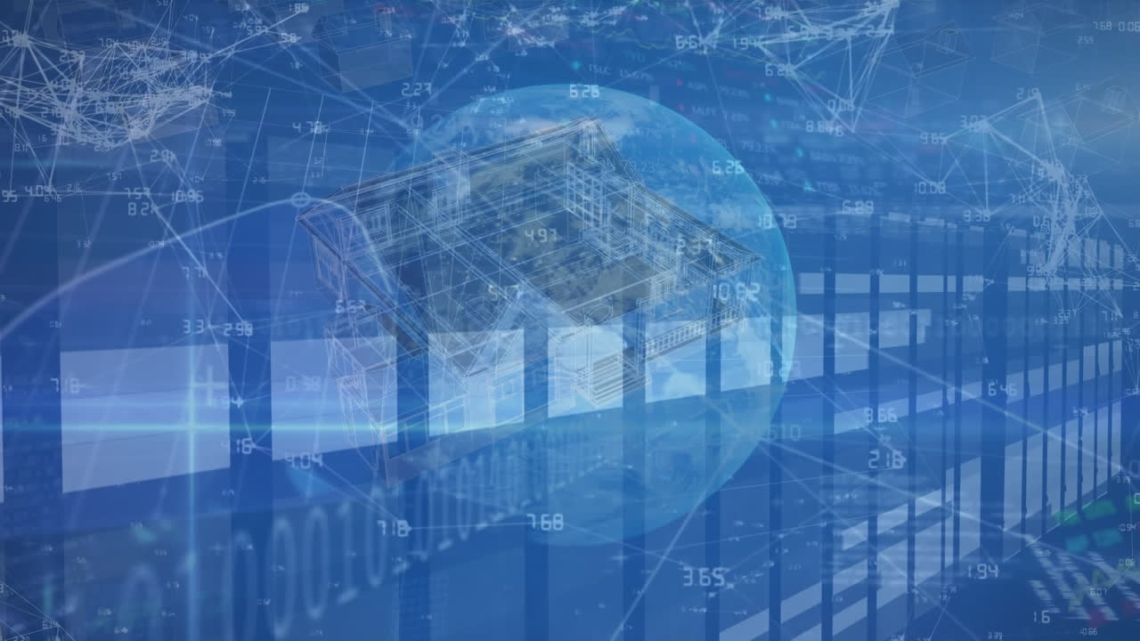 글로벌 오버 디지털 하우스와 함께 데이터 처리의 애니메이션