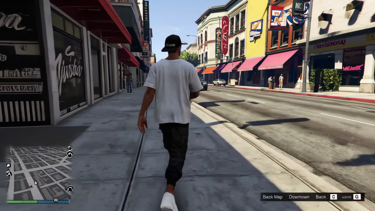 City Street Scene in a Video Game
