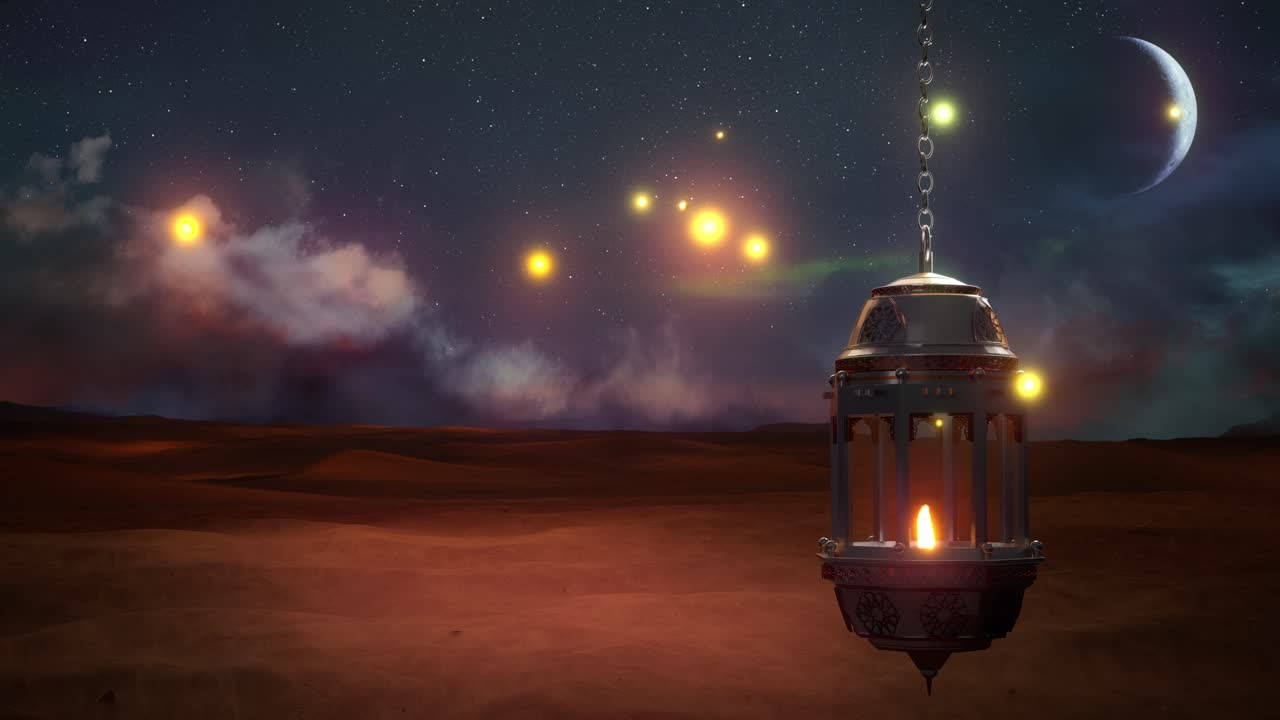 El fondo de la linterna de Ramadán